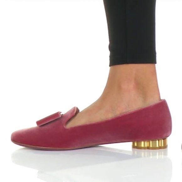 New Salvatore Ferragamo Sarno T Ballet Flats Velvet Loafers bow Vara Varina - Picture 4 of 17